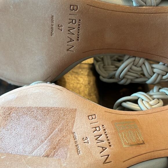 Alexandre Birman Sammy 50MM Braided Leather Sandals Slip On NEW EU 37 US 6 - Picture 11 of 12